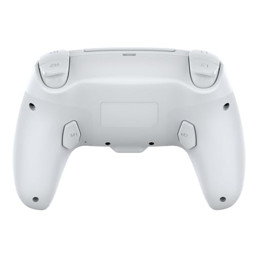 Wireless Anti-Stick Drift Controller for PS5/PC - Features, Turbo, 6-Axis Gyro, Dual Vibration, Macro Back Buttons, Touchpad, Bluetooth 5.0, 3.5mm Audio Jack & Built-in Microphone (WHITE1) - color: WHITE1