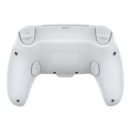 Wireless Anti-Stick Drift Controller for PS5/PC - Features, Turbo, 6-Axis Gyro, Dual Vibration, Macro Back Buttons, Touchpad, Bluetooth 5.0, 3.5mm Audio Jack & Built-in Microphone (WHITE1) - color: WHITE1