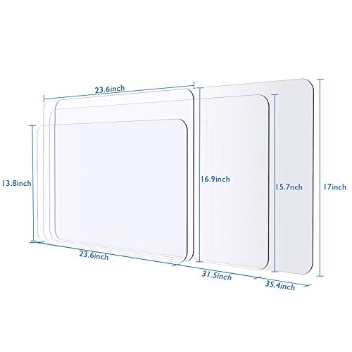 Clear Writing Desk Pad, 24’’x48” Heat Resistant Waterproof PVC Round Edge Durable Desk Protect Mat, Anti-Static Writing Mat Table Protector - size: 24" x 48"