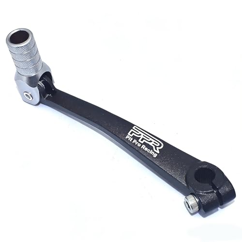 CNC Aluminum Gear Shifter Lever, Foldable Gear Shift Lever Fit for 50cc 110cc 250cc CRF50 XR50 XR CRF Dirt Pit Monkey Bike Motorcycle ATV Quad Accessories Parts (Black&Silver) - color: Black&Silver