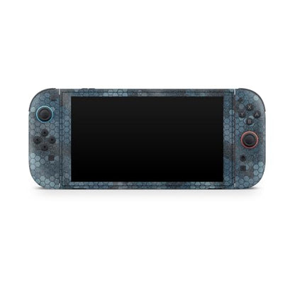 Glossy Glitter Gaming Skin Compatible with Nintendo Switch 2 Console Only - Blue Hexa Camo - Premium 3M Vinyl Protective Wrap Decal Cover - Easy to Apply | Crafted in The USA by MightySkins - color: Blue Hexa Camo, size: Switch 2 Console Skin Only, style: