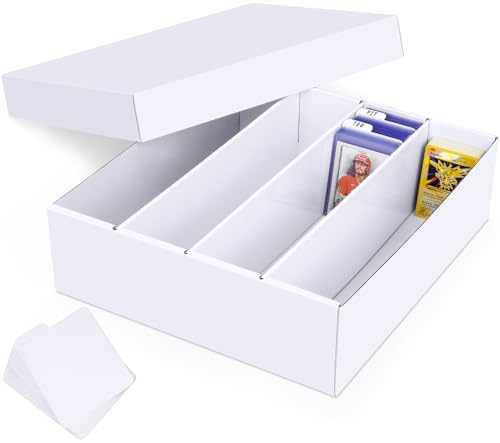 Trading Card Storage Box, 3200 Count Cardboard Storage Box with Divider for Sports, Tcg, Mtg Card(1 Pack) - color: 1 PACK