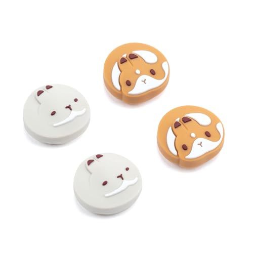 GeekShare Thumb Grip Caps Compatible with Switch/OLED/Switch Lite, 4PCS Cute Silicone Joystick Cover - Team Timothy Design - color: Team Timothy Design