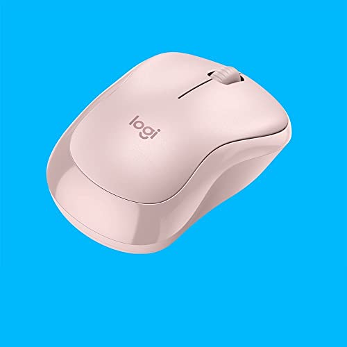 Logitech M220 Silent Wireless Mouse, 2.4 GHz with USB Receiver, 1000 DPI Optical Tracking, 18-Month Battery, Ambidextrous, Compatible with PC, Mac, Laptop - Rose (Renewed)