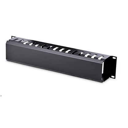 StarTech Horizontal 2U Rack Finger Duct with Cover, 19in Steel Wire Duct | Routes & bundles cables, Slotted raceway, Removable top cover, Pass-through holes, Server room, 2-year warranty - style: 2U | Horizontal