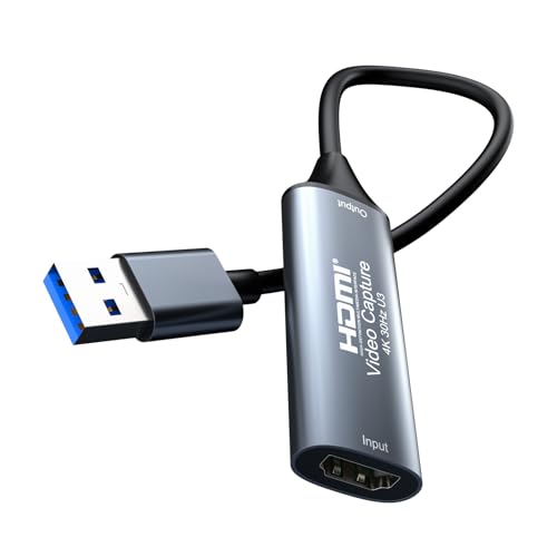 4K 30FPS HDMI Video Capture Card,Video Recording Card HDMI USB 3.0 for Gaming Live Streaming TV Recorder, for Windows Android Mac OS System VLC,OBS,Amcap,PS5,Switch,Xbox