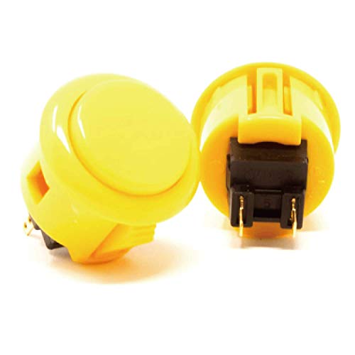 Sanwa JLF-TP-8YT Joystick + Sanwa 8 pcs OBSF-30 Push Button Bundle Kit Color : Yellow - for Arcade Game 4 & 8 Way Adjustable, Compatible with Catz Mad SF4 Tournament Joystick S@NWA - color: Yellow