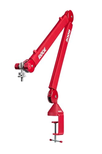 RØDE PSA1+ Professional Studio Arm with Spring Damping and Cable Management (Red) | Silent, Fully-Damped Parallelogram Spring Arm, Supports 94g-1.2kg, 37/34 Reach, Integrated USB and Xlr Cable Management - color: Red, style: PSA1+