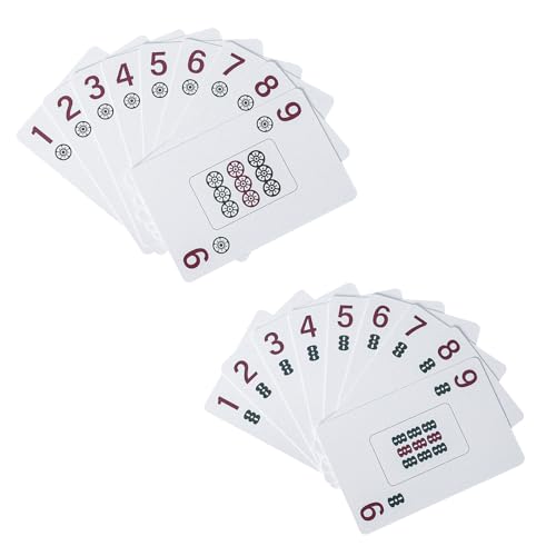 178-Piece Mahjong Playing Cards (Blue) – American & Chinese Style, Includes Storage Box, Dice, Chips & Wind Indicator – Portable, Waterproof, Travel-Friendly