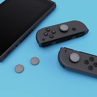 eXtremeRate PlayVital Switch Thumb Grip Caps, Joystick Caps for Nintendo Switch Lite, Silicone Analog Cover Thumbstick Grips for Switch OLED Joycon - Gray - color: Gray