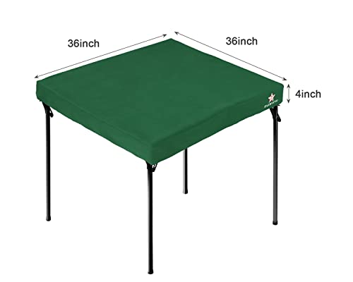 Plusvivo Game Table Cover - Mahjong, Poker, Bridge - Machine Washable Felt - 36" x 36" Blue - color: Green