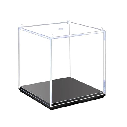 Clear Geodes Rocks Display Case,Minifigure Display Case Single Plastic Small Action Figure Storage Box for Small Collectibles Tabletop Decor (3*3*3in) - size: 3*3*3in