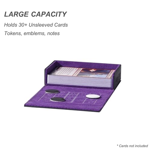 Pocket Dice Box (Adventurer Module) - Built-in Life Tracker - Fits 15 Counter Dice (15 mm) or 30+ Unsleeved Cards - Stores Inside Adventurer - MTG, PTCG & More (2. Eclipse (Black/Purple)) - color: 2. Eclipse (Black/Purple)
