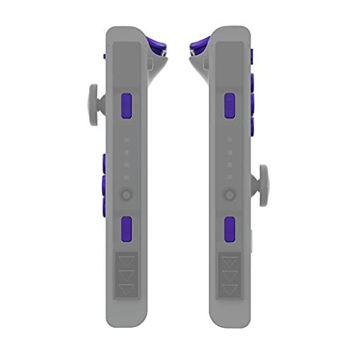 eXtremeRate DIY Full Set Buttons for Nintendo Switch & Switch OLED, Custom Replacement Buttons for JoyCon, ABXY Direction Keys SR SL L R ZR ZL + - Home Capture Trigger Buttons Springs - Purple - color: Purple