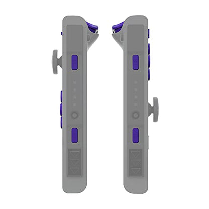 eXtremeRate DIY Full Set Buttons for Nintendo Switch & Switch OLED, Custom Replacement Buttons for JoyCon, ABXY Direction Keys SR SL L R ZR ZL + - Home Capture Trigger Buttons Springs - Purple - color: Purple