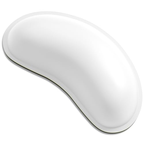 Dapesuom Mouse Wrist Rest, Ergonomic Memory Foam Mouse Wrist for Computer Desk Mats Support, PU Leather Hand Rest Pad Cushion for Gaming, Laptop, Men, Women, Pain Relief & Easy Typing, Ivory White - color: Ivory White, size: Mouse Wrist Rest