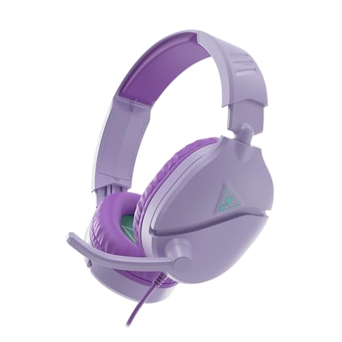 Turtle Beach Recon 70 Wired Multiplatform Gaming Headset for Xbox, PC, PS5 | Xbox Series X|S, Xbox One, PlayStation, PS4, Mobile, Flip-to-Mute Mic, 40mm Speakers, Lightweight, Soft Earpads, Lavender - color: Lavender