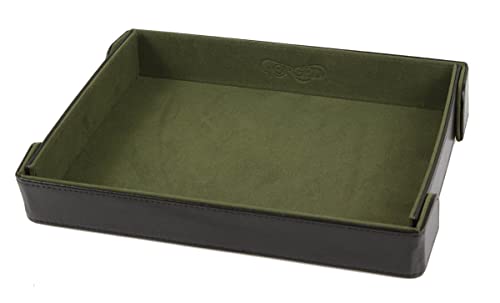 Forged Dice Co. 9.5 Inch Magnetic Folding Dice Tray - Portable Folding Dice Rolling Tray for use as DND Dice Tray D&D Dice Tray or Dice Game - Quiets Rolling Metal Dice and Folds Flat - color: Green