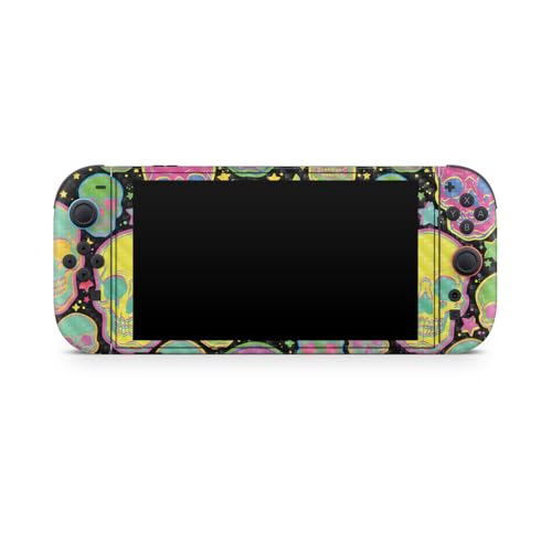 Carbon Fiber Gaming Skin Compatible with Nintendo Switch 2 Console Only - Candy Skulls - Premium 3M Vinyl Protective Wrap Decal Cover - Easy to Apply | Crafted in The USA by MightySkins - color: Candy Skulls, size: Switch 2 Console Skin Only, style: Textu