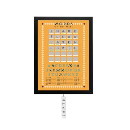 Words on The Wall Multi Player Game – (24x18x1) (Retro) - color: Retro
