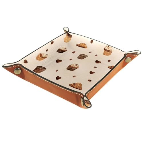 Dice Trays Coffee Holder Storage Box for Dice Games Like RPG DND, Leather Dice Holder Portable Folding Rolling Dice Tray, 16x16cm - color: Multi 1
