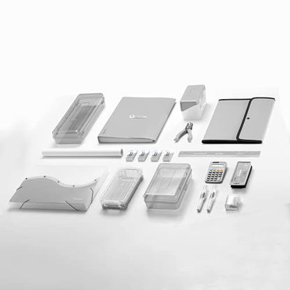 Enday Index Card Holder 3x5, Grey Index Card Case with 5 Tab Dividers, Index Card Organizer, Flash Card Holder, Holds 100 Cards, 4 Pack - color: GREY, size: 4