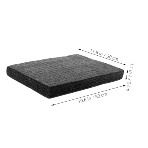 Black Grid Foam Cube Pad 500x300x30mm, Pluckable Foam Insert Sheet for Tool Box, Shipping Packaging, and Game Case Protection Cushion