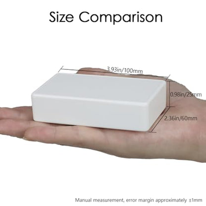 LeMotech Project Box 5 Pieces ABS Plastic Electrical Project Case Small Junction Box for Electronics White 3.94 x 2.36 x 0.98 inch (100 x 60 x 25 mm) - color: 5 pieces, size: 3.94"x 2.36"x 0.98"