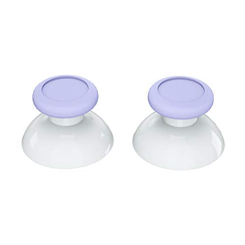 eXtremeRate Light Violet & White Dual-color Replacement 3D Joystick Thumbsticks, Analog Thumb Sticks with Cross Screwdriver for Nintendo Switch Pro Controller - color: White & Light Violet