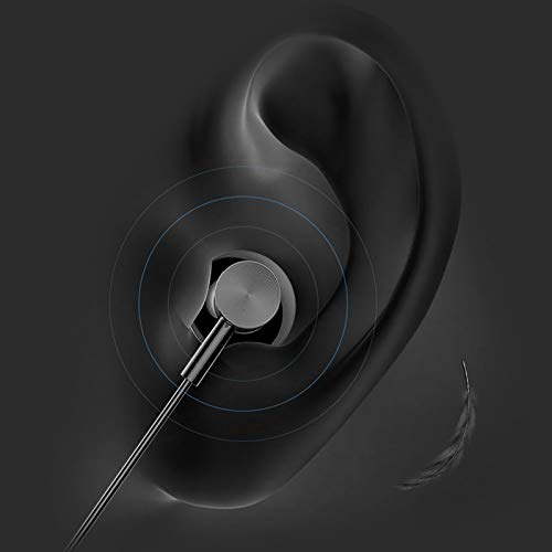 GEEKRIA 3.5mm Wired Gaming Earbuds with Mic & Volume Control, Stereo Bass in-Ear Headphones for Xbox One, PS4, Luna, PC, Laptop, Smartphones (Black) - color: Black