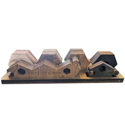 Custom Settler's Game Shelf Rack Only for Main Board and Expansion (no Board Pieces Included) - color: Custom: Rack Only (Main+exp), size: Custom