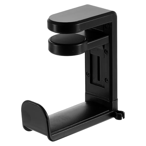 Headphone Stand Holder 360 Degree Adjustable Clamp Desk Hook Clamp 0.39"-1.65" Clamping Range PC Gaming Headset Stand for Headphone Earphone, Black