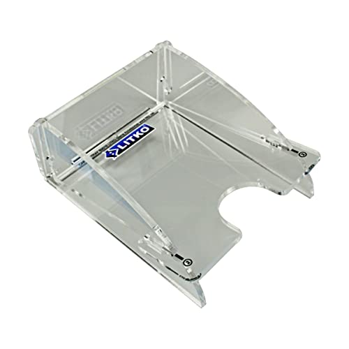 LITKO Standard Card Deck Holder | Single Pile, 40-60 | US/EU 70x100mm | Playing card tray for Magic, Pokémon & TCGs | Angled finger notch | Snap-fit, no glue | Laser-cut acrylic - color: Clear, size: Holds 40-60 Standard Cards. Single Pile
