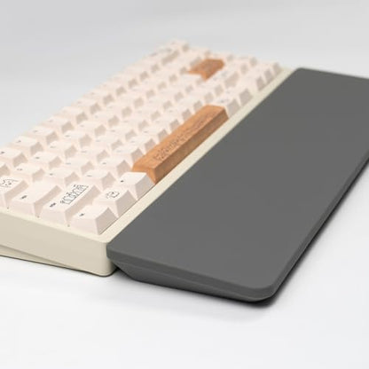 Ergonomic 75% Keyboard Wrist Rest-12.8" Silicone Non-Slip Keyboard Cushion, Computer Wrist Rest, Relief of Hand Pain(Grey) - color: Grey
