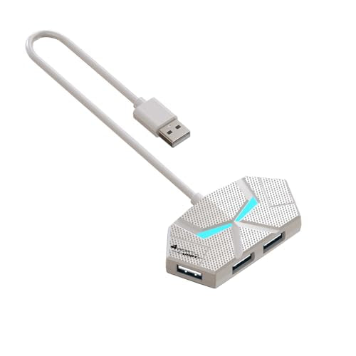 USB Hub 2.0, 4-Port USB Hub,USB Extender with Extra Power Port for Laptop, PC, Xbox, Gamepad,Flash Drive, HDD, Console, Printer, Camera,Keyborad, Mouse,USB Fan (4-Port USB A 2.0) - style: 4-port USB A 2.0