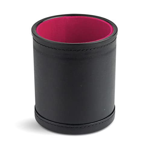 Leather Dice Cup for Board Games, Pink Felt Lining - style: Rose Pink