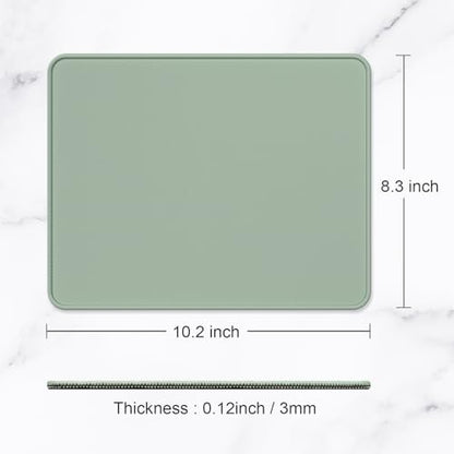 Hsurbtra Mouse Pad, Premium-Textured Square Mousepad 10.2 x 8.3 Inch, Stitched Edge Anti-Slip Waterproof Rubber Pretty Cute Computer Mat for Office Gaming Laptop Women Kids Bean Green - color: Bean Green, size: Square Mousepad (10.2" x 8.3")