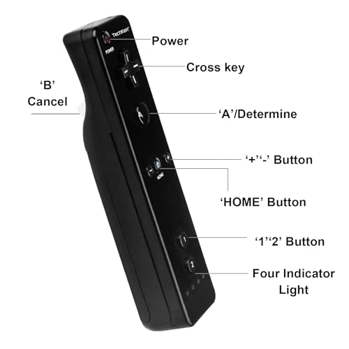 TechKen 2 Pack Wii Remote Controller with Silicone Case and Wrist Strap for Wii U - color: Black&White