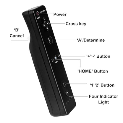 TechKen 2 Pack Wii Remote Controller with Silicone Case and Wrist Strap for Wii U - color: Black&White