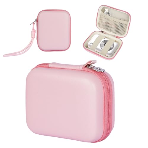 Yoocheese Compact Camera Case for Small Digital Cameras, Cute Pink Hard Shell with Pocket, Fits Kodak PIXPRO FZ55/FZ45, Canon ELPH 360, Sony W830 & More (Up to 4"), Gift for Girls - color: Pink