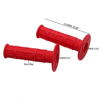 PRO BAT 11mm/0.43" Motorcycle Gear Shift Lever + Universal 22mm 7/8" Motorcycle Hand Grips for 110cc 125cc 135cc 150cc 200cc 250cc Quad Dirt Bike ATV Buggy CRF XR Apollo Red - color: Red
