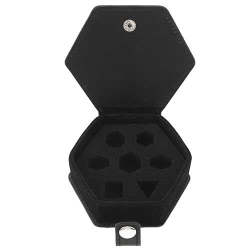 Portable PU Leather Dice Tray with Removable Slotted Insert Sponge Lined Dice Box Storage Holder Compatible with Board Game Accessories