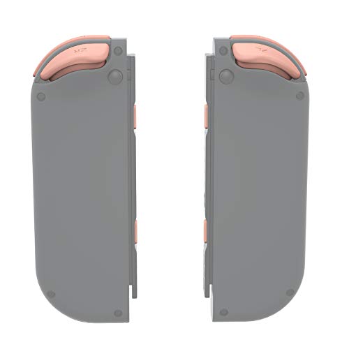 eXtremeRate DIY Full Set Buttons for Nintendo Switch & Switch OLED, Custom Replacement Buttons for JoyCon, ABXY Direction Keys SR SL L R ZR ZL + - Home Capture Trigger Buttons Springs - Mandys Pink - color: Mandys Pink
