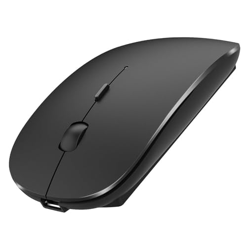 PEIBO Bluetooth Wireless Mouse for Laptop mac MacBook ipad MacBook air MacBook pro pc Desktop Computer Windows Chromebook Notebook (Black) - color: BLACK