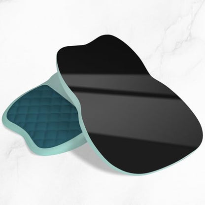 ITNRSIIET Ergonomic Mouse Pad Wrist Support with Memory Foam Massage Bulge & Non-Slip PU Base, Carpal Tunnel Pain Relief, Prevent Wrist Sweating, 12 x 8 x 1.2 inch, Light Green to White - color: Light Green to White