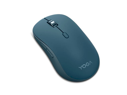 Lenovo Yoga Bluetooth Silent Mouse, 3 Level DPI Adjustment, 36 Month Battery Life, Bluetooth 5.3, 3 Device Paring, Whisper Quiet, Programmable Buttons, Smooth Finish, Tidal Teal - color: Tidal Teal