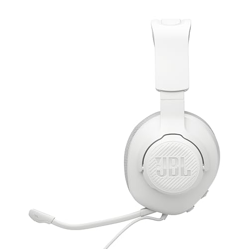 JBL Quantum 100M2 Wired Gaming Headset, Detachable Mic - White | Memory Foam Ear Cushions And 3.5 Mm Jack Work With PC, PlayStation, Xbox, Nintendo Switch For Immersive PC Gaming Sessions - color: White
