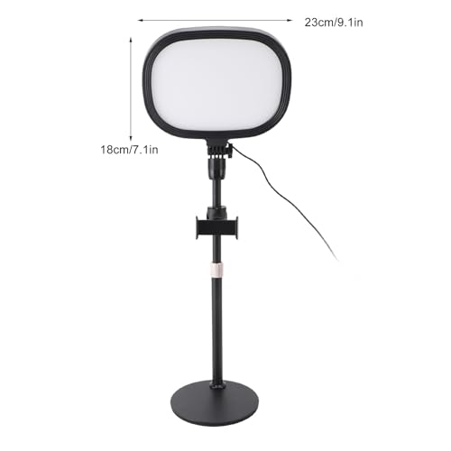 Video Conference Light Desktop Video Conference Lighting Kit with Adjustable Stand and Phone Holder for Zoom, Streaming, Video Recording, Makeup, Webcam Use