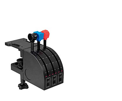 Logitech G PRO Flight Yoke System, Professional Simulation Yoke and Throttle Quadrant, 3 Modes, 75 Programmable Controls, Configurable Throttle Knobs, Steel Shaft, USB, PC - Black (Renewed)