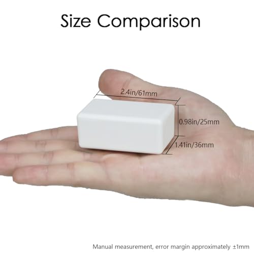 LeMotech Project Box 5 Pieces ABS Plastic Electrical Project Case Small Junction Box for Electronics White 2.40 x 1.41 x 0.98 inch (61 x 36 x 25 mm) - color: 5 pieces, size: 2.40"x 1.41"x 0.98"